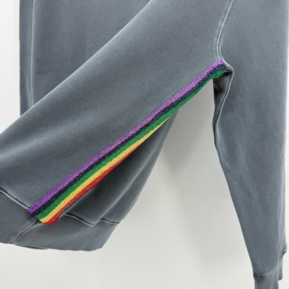 Zadig & Voltaire Simba Amour Wings Cotton Crew Sweatshirt in Blueberry Size L - Picture 11 of 13